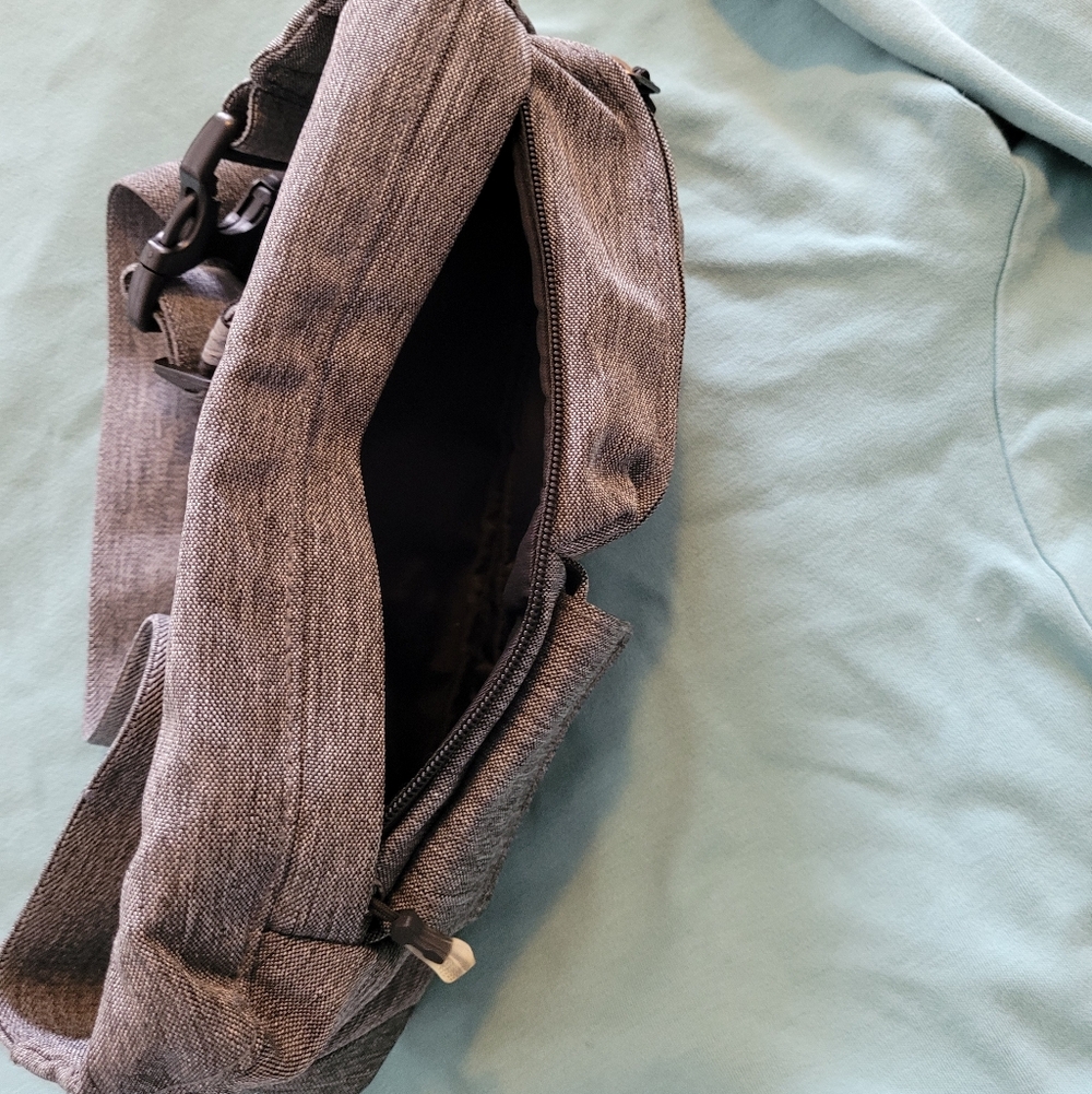 Gray Waist Pack Unisex with Elastic Waistband - Picture 5 of 14